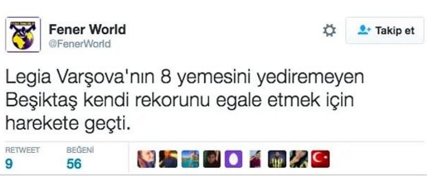 Beşiktaş - Benfica maçıyla ilgili tarihe geçen 16 tweet 3