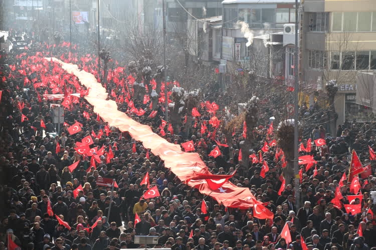 Bingöl, Van ve Mardin'de teröre lanet yürüyüşü 8