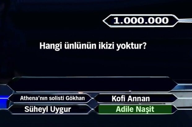 1 milyon değerinde sorular... 10