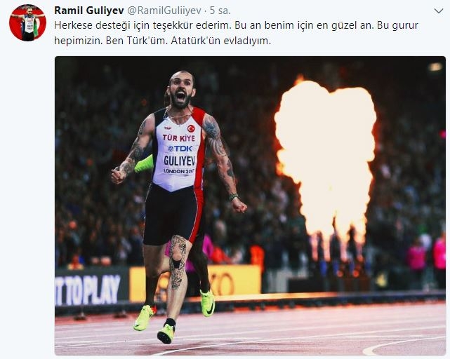 Ramil Guliyev'den gönülleri fetheden paylaşım 3