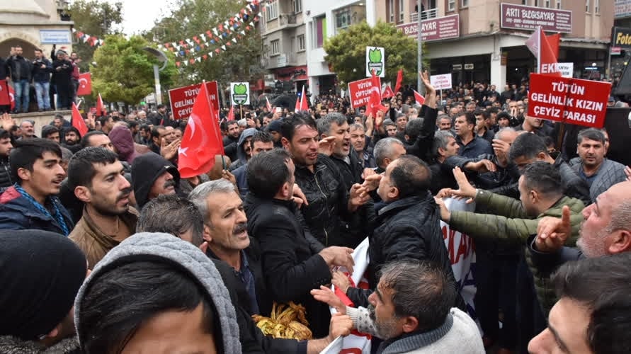 Adıyaman’da tütün işçilerine TOMA’lı müdahale 5