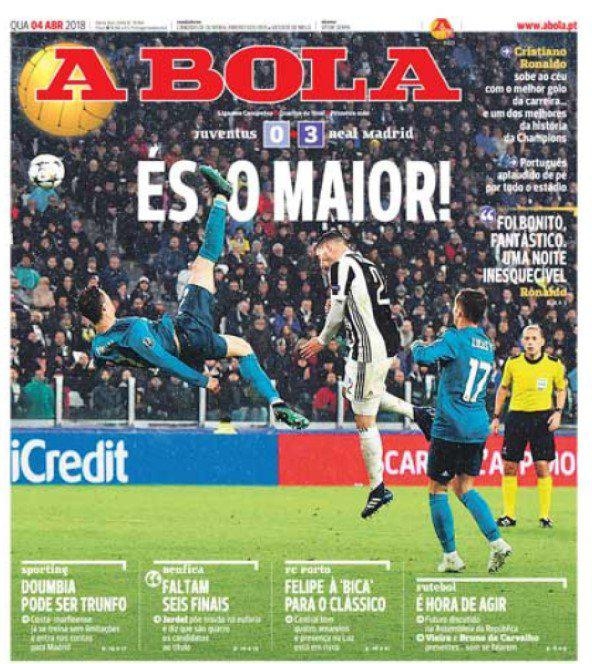 Ronaldo'nun golü gazete manşetlerinde 6