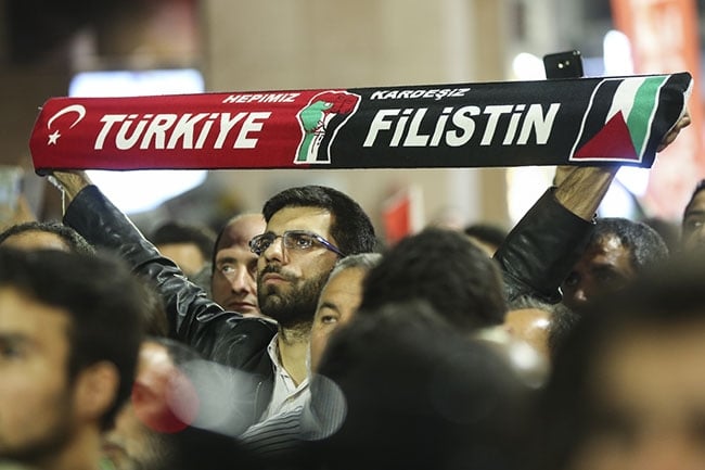 Taksim'de Filistin protestosu 1