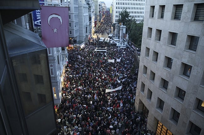 Taksim'de Filistin protestosu 12