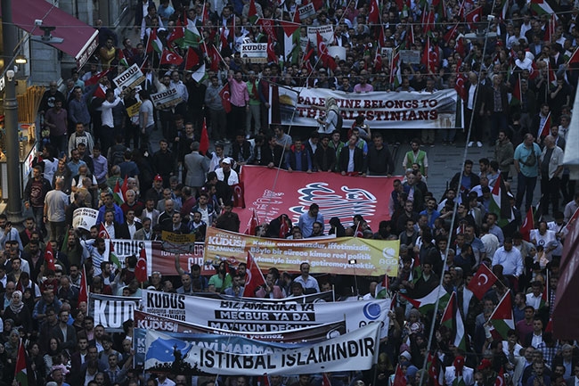 Taksim'de Filistin protestosu 4