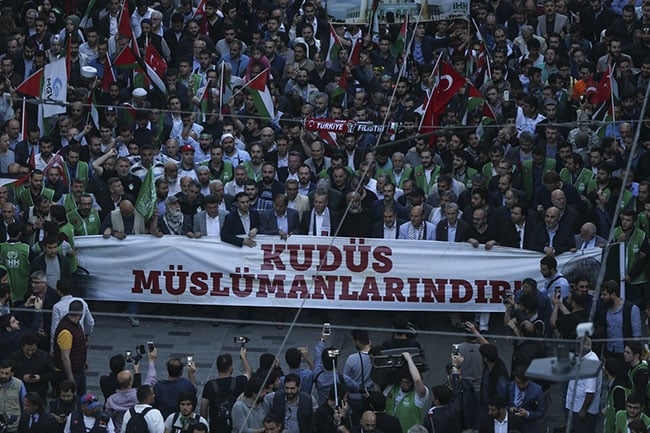 Taksim'de Filistin protestosu 6