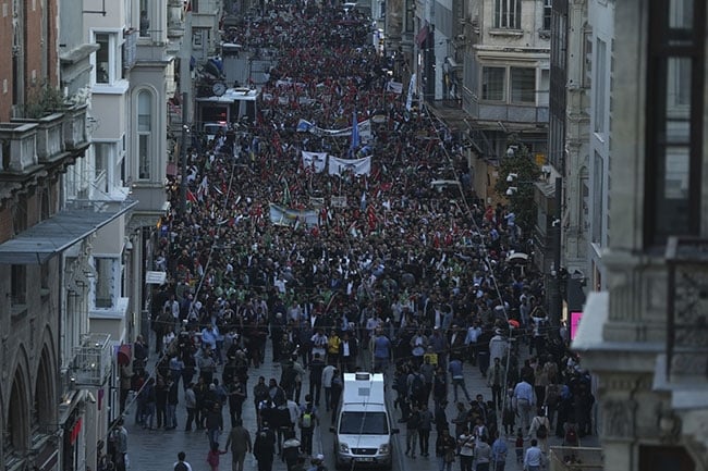 Taksim'de Filistin protestosu 8