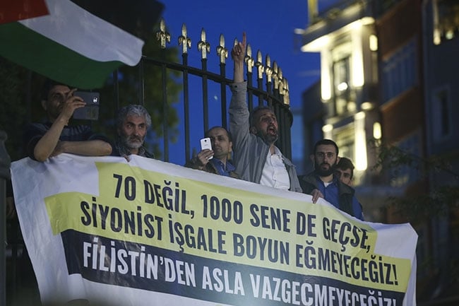 Taksim'de Filistin protestosu 9