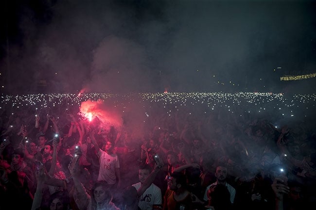 Galatasaraylılar şampiyonluğu böyle kutladı 2