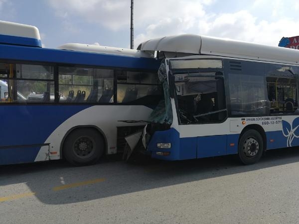 Ankara'da belediye otobüsleri çarpıştı: Ölü ve yaralılar var 1