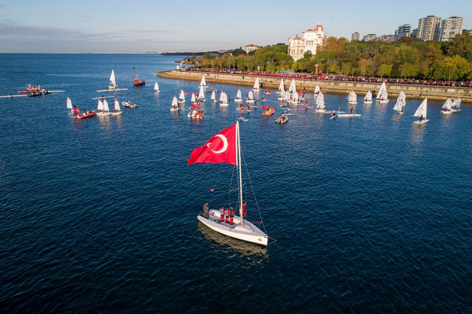 Atatürk için 10 kilometrelik saygı zinciri 7