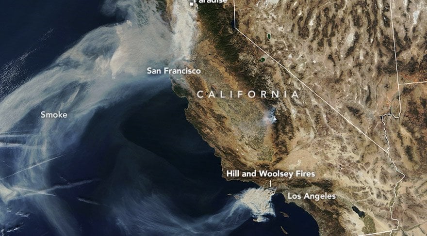 California’daki yangının fotoğrafları yayınlandı 4