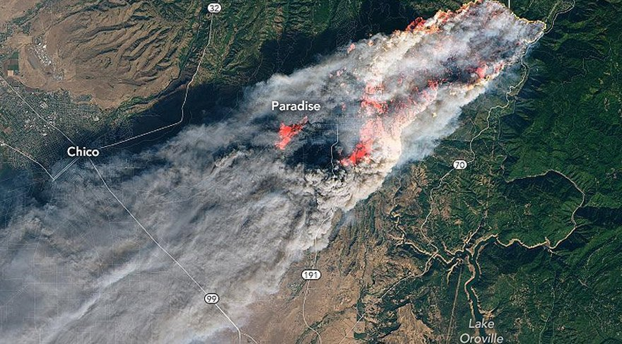 California’daki yangının fotoğrafları yayınlandı 5