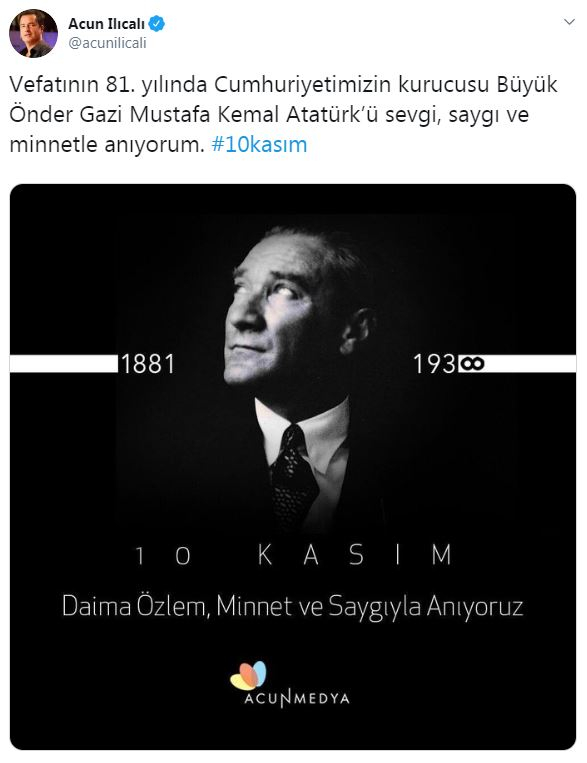 Ünlü isimler 10 Kasım'da Atatürk'ü böyle andı 4