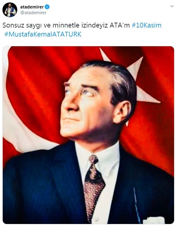 Ünlü isimler 10 Kasım'da Atatürk'ü böyle andı 5