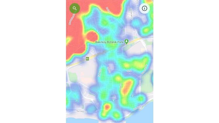 İstanbul Korona virüs yoğunluk haritası güncellendi 5