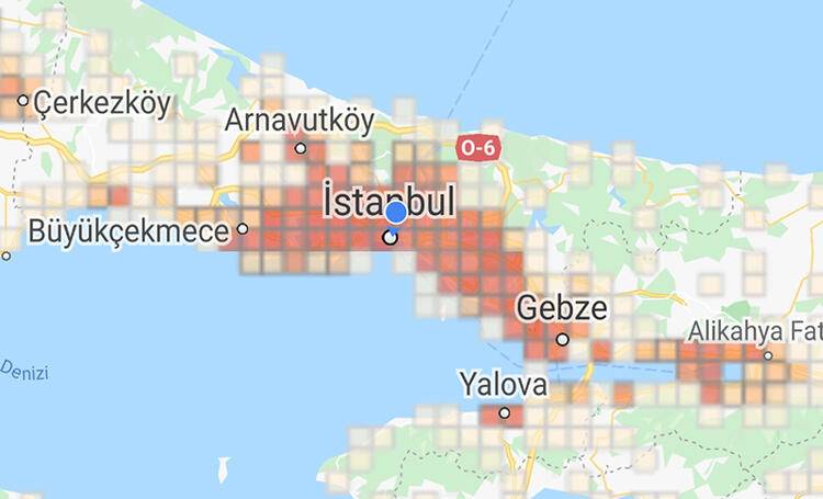 İstanbul'da korkutan tablo: İşte ilçe ilçe korona yoğunluk haritası 1