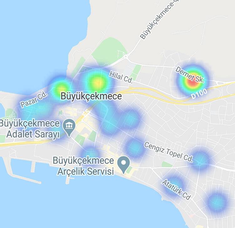 İstanbul'da korkutan tablo: İşte ilçe ilçe korona yoğunluk haritası 15