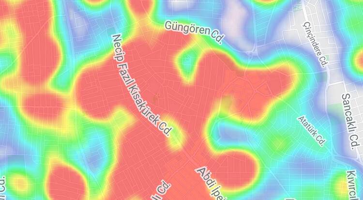 İstanbul'da korkutan tablo: İşte ilçe ilçe korona yoğunluk haritası 22