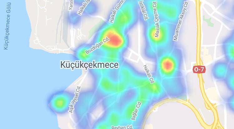 İstanbul'da korkutan tablo: İşte ilçe ilçe korona yoğunluk haritası 26