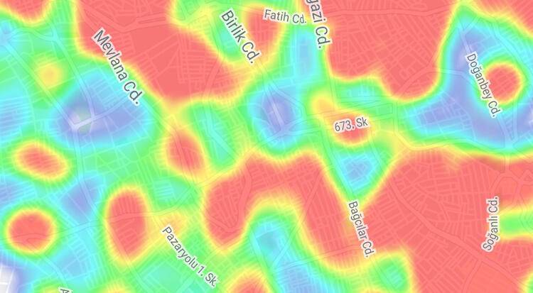 İstanbul'da korkutan tablo: İşte ilçe ilçe korona yoğunluk haritası 7