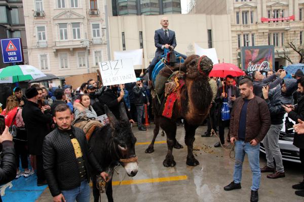 İstanbul'da develi protesto. Görenler gözlerine inanamadı 3