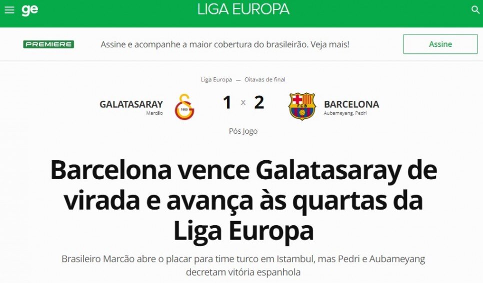 Galatasaray Barcelona maçı dünya basınında 10