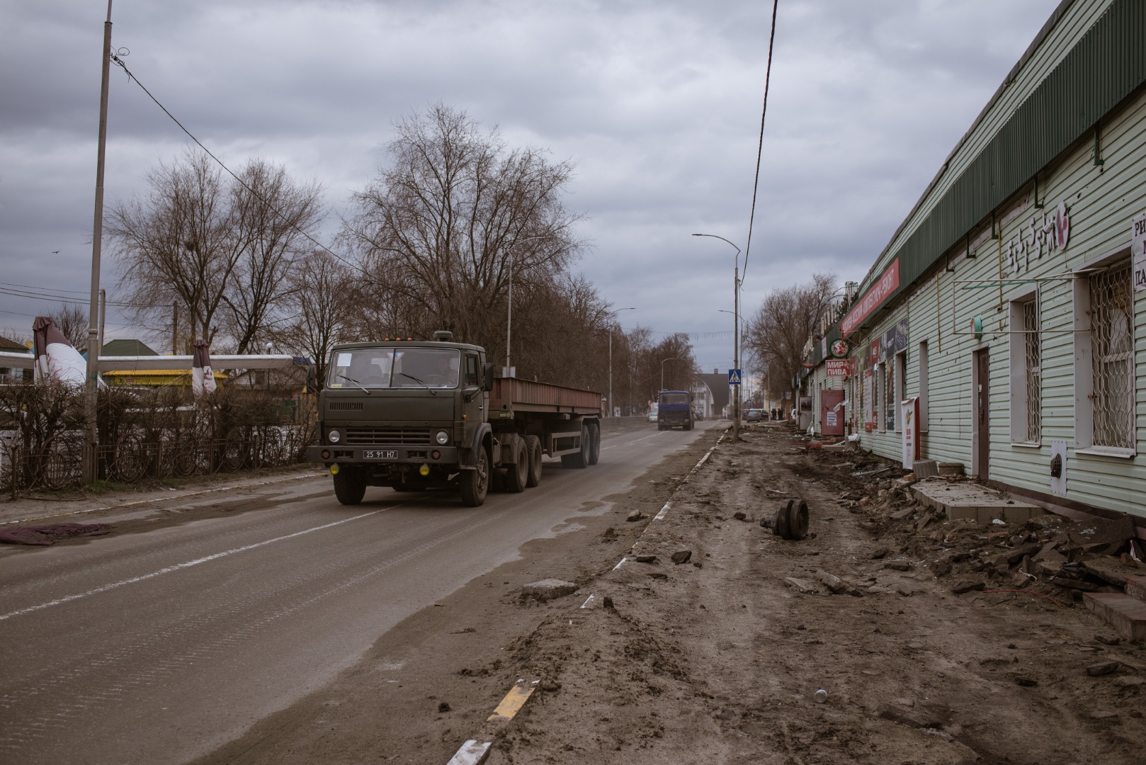 Ukrayna Hostomel'de kan donduran görüntüler 46