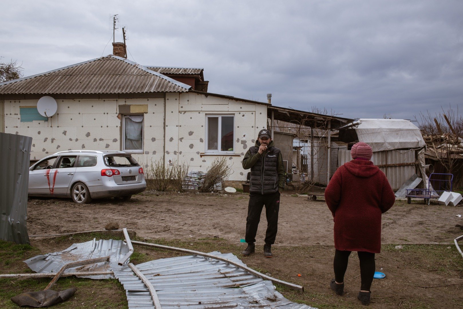 Ukrayna Hostomel'de kan donduran görüntüler 33