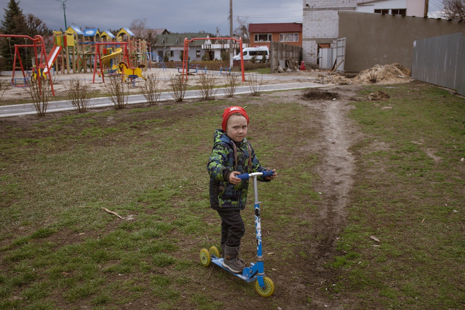 Ukrayna Hostomel'de kan donduran görüntüler 32