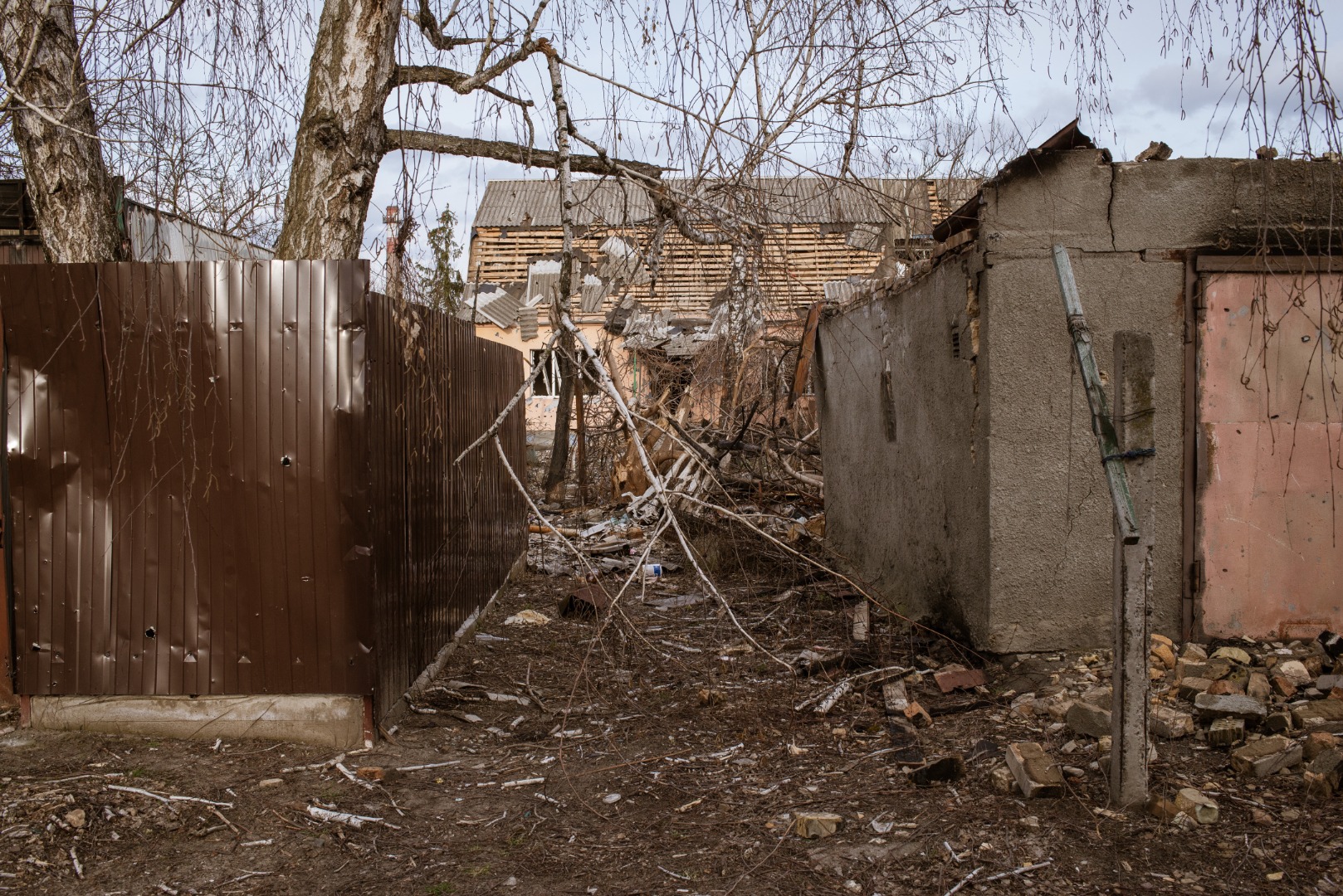 Ukrayna Hostomel'de kan donduran görüntüler 16