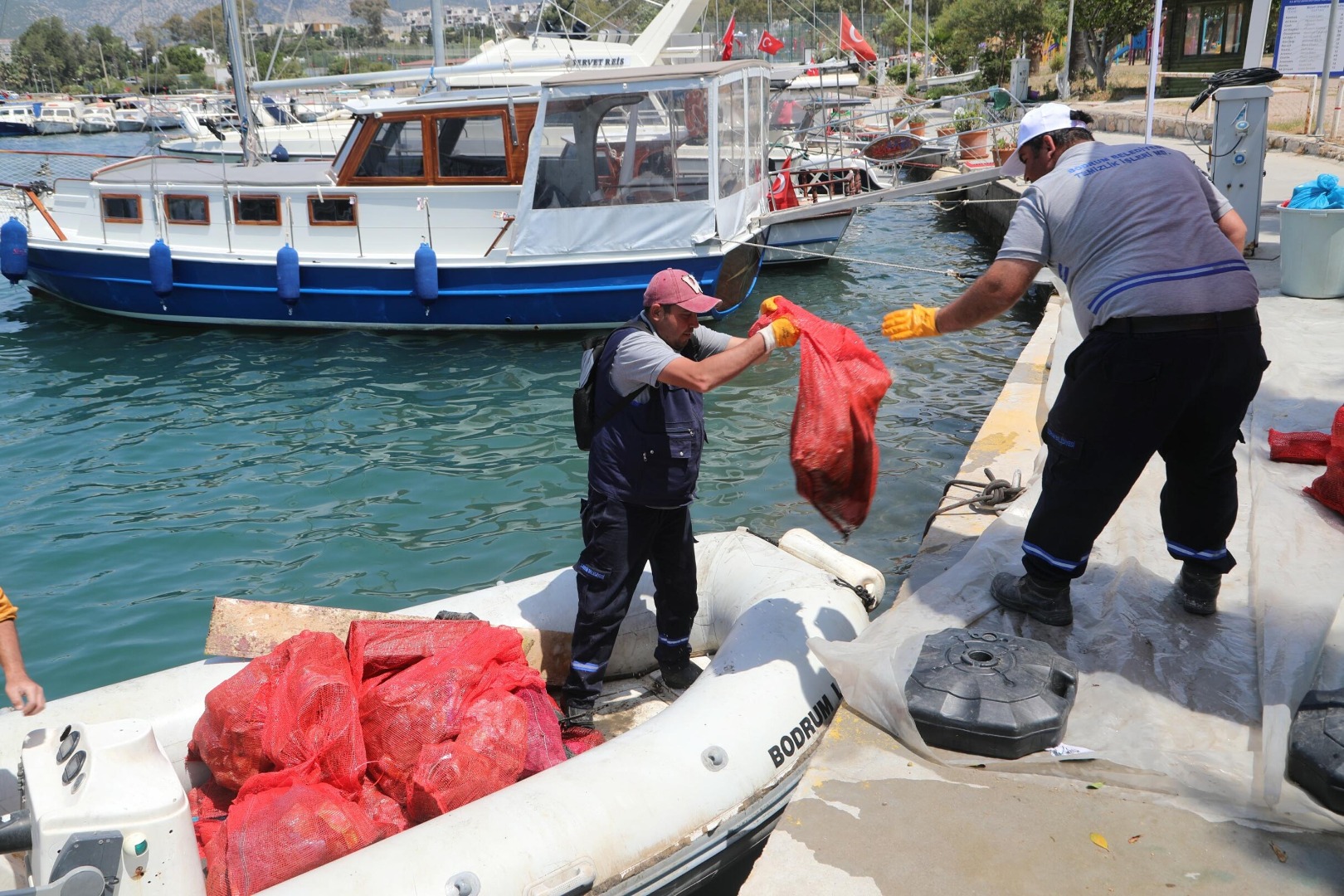 Sahilden geçenler gözlerini alamadı: Denizin dibine daldılar 342 kilo çıkardılar 7