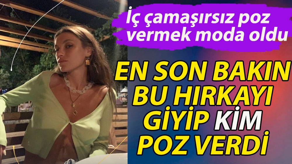 İç çamaşırsız poz vermek moda oldu .En son bakın bu hırkayı giyip kim poz verdi 1