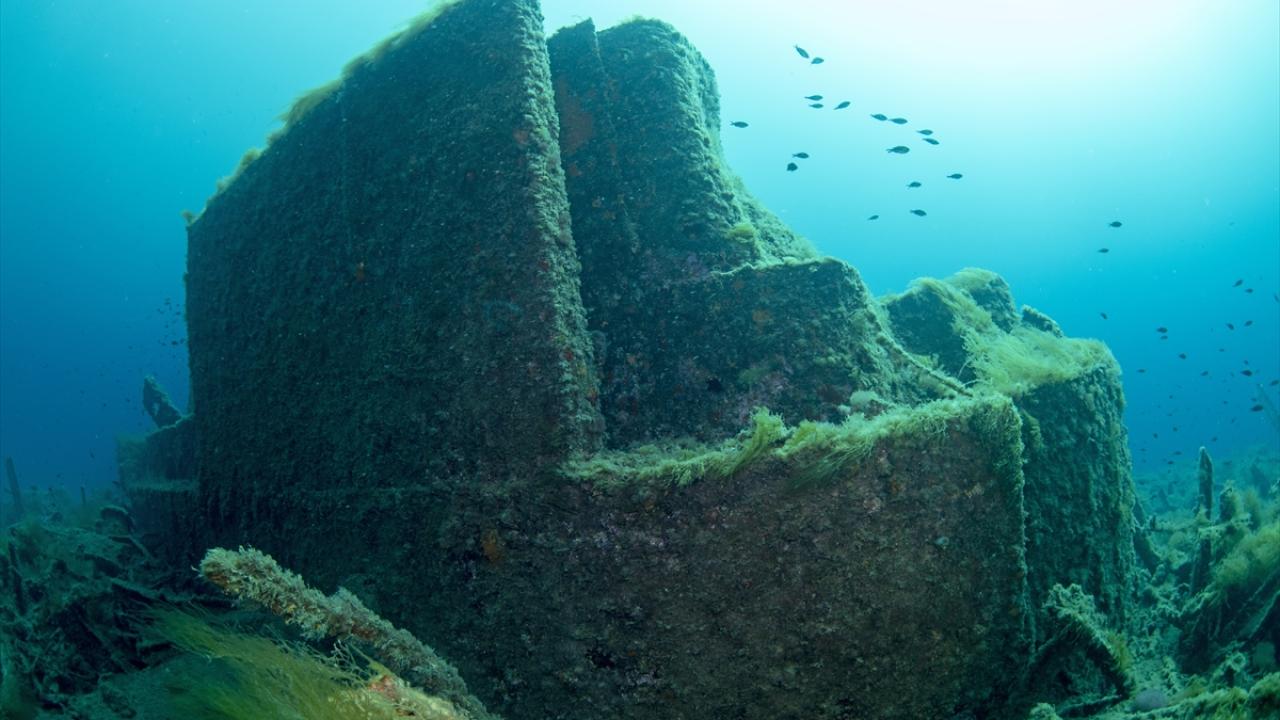 Çanakkale'de batırılan İngiliz amiral gemisi görüntülendi. 107 senedir burada yatıyor 14