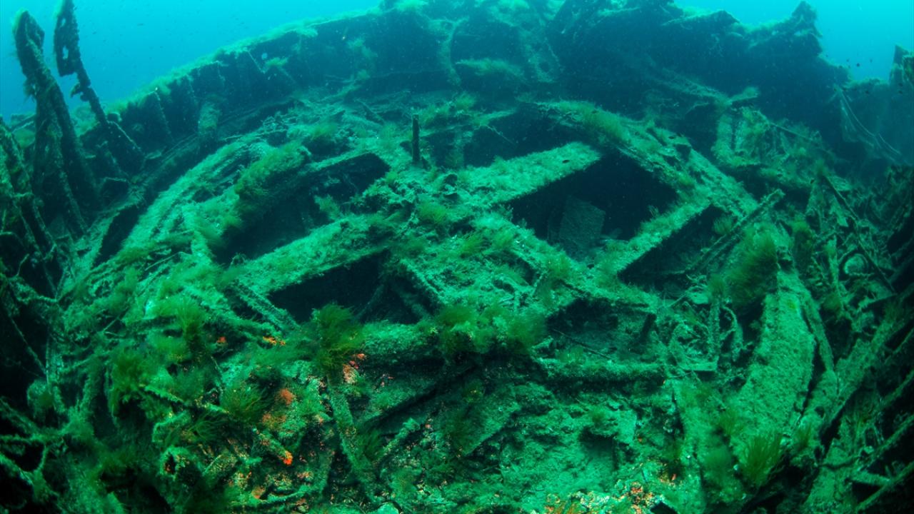 Çanakkale'de batırılan İngiliz amiral gemisi görüntülendi. 107 senedir burada yatıyor 12