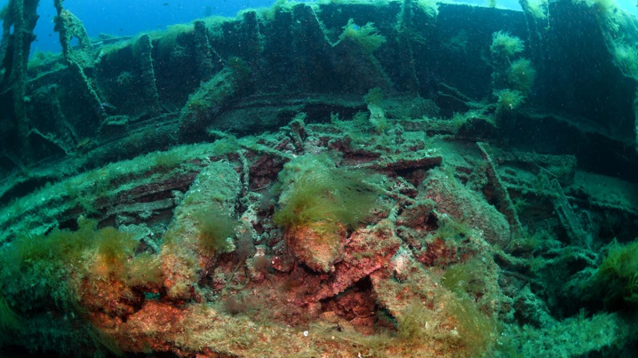 Çanakkale'de batırılan İngiliz amiral gemisi görüntülendi. 107 senedir burada yatıyor 11