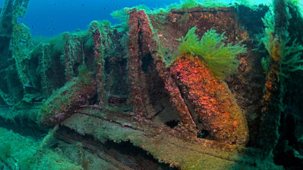 Çanakkale'de batırılan İngiliz amiral gemisi görüntülendi. 107 senedir burada yatıyor 10