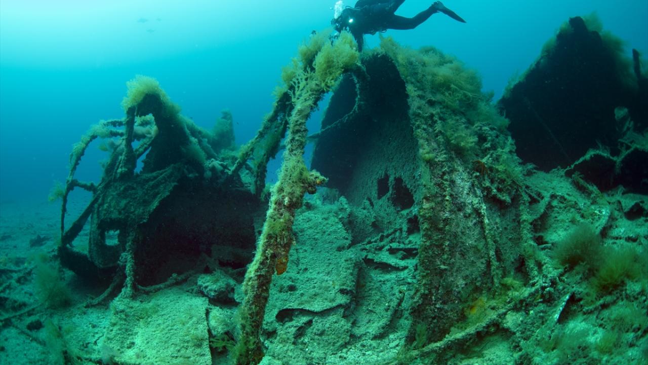 Çanakkale'de batırılan İngiliz amiral gemisi görüntülendi. 107 senedir burada yatıyor 9