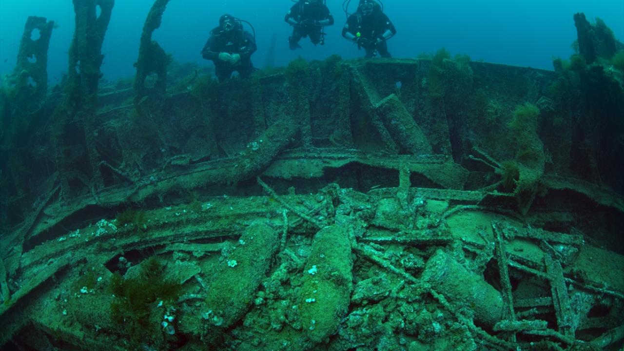 Çanakkale'de batırılan İngiliz amiral gemisi görüntülendi. 107 senedir burada yatıyor 8