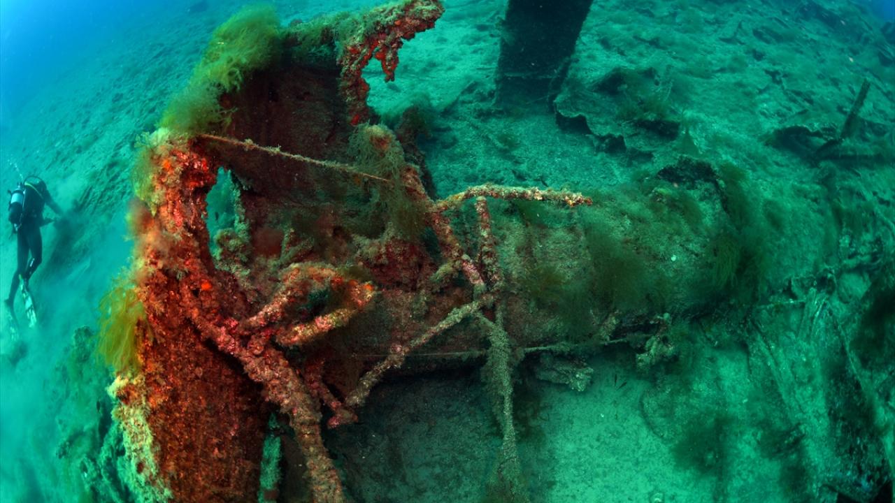 Çanakkale'de batırılan İngiliz amiral gemisi görüntülendi. 107 senedir burada yatıyor 7