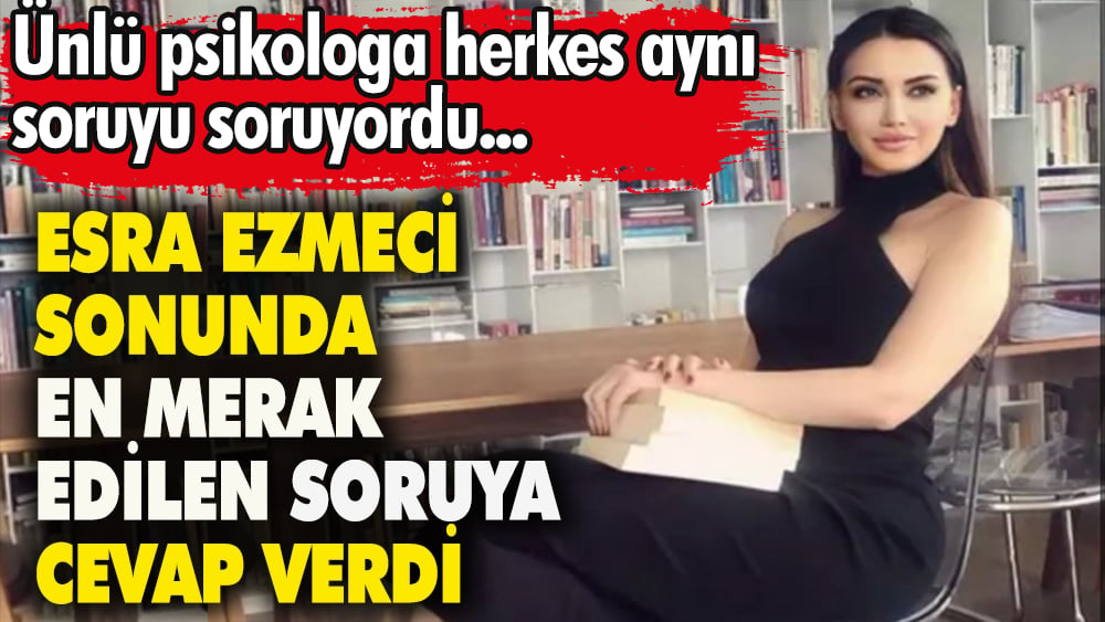 Eşinden boşanmasıyla ilgili defalarca aynı soruya maruz kalan Ezmeci, sonunda yanıt verdi. 1