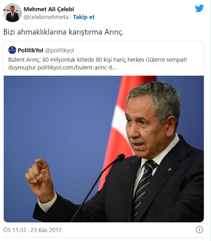 Mehmet Ali Çelebi'nin AKP aleyhine olan tweetleri sildiği ortaya çıktı | Diyanet, Berkin Elvan, Fesli Kadir 4