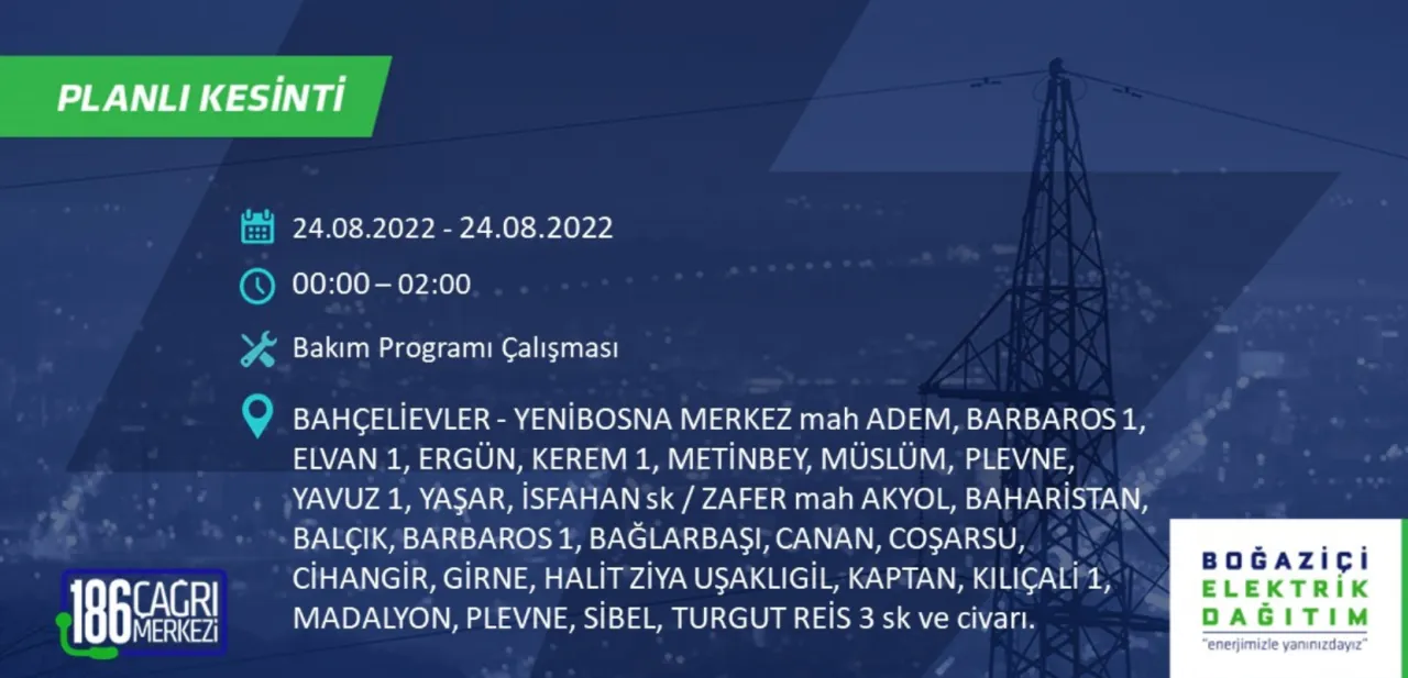 İstanbul Avrupa yakasında büyük elektrik kesintisi 30