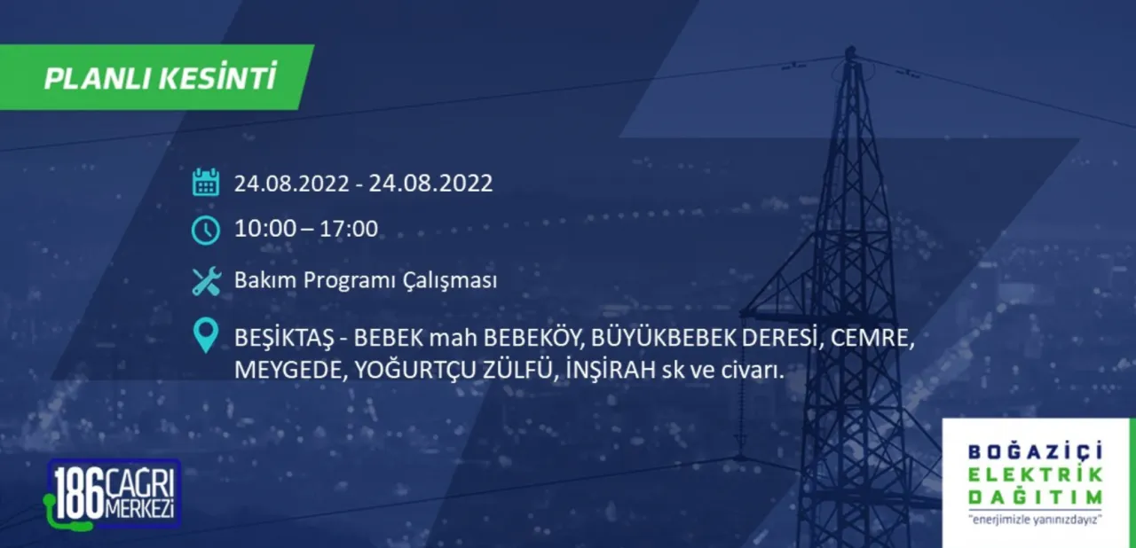 İstanbul Avrupa yakasında büyük elektrik kesintisi 28