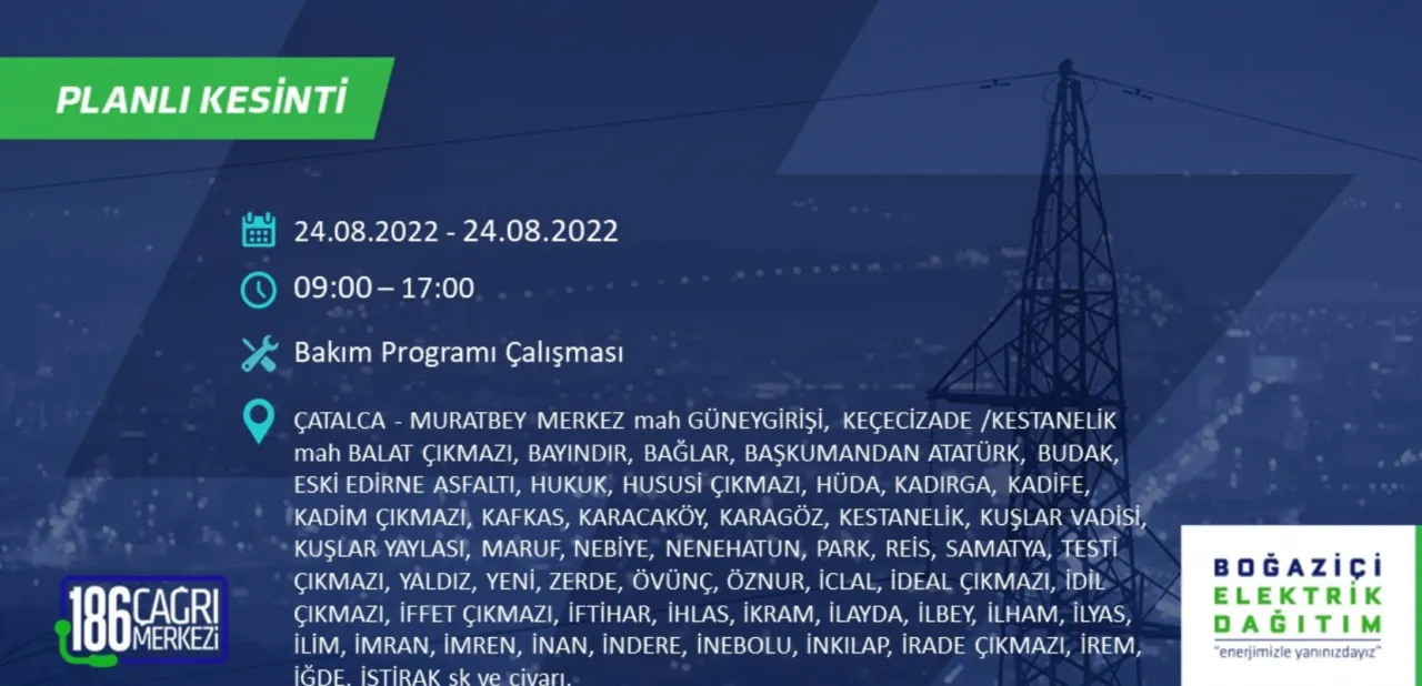 İstanbul Avrupa yakasında büyük elektrik kesintisi 21