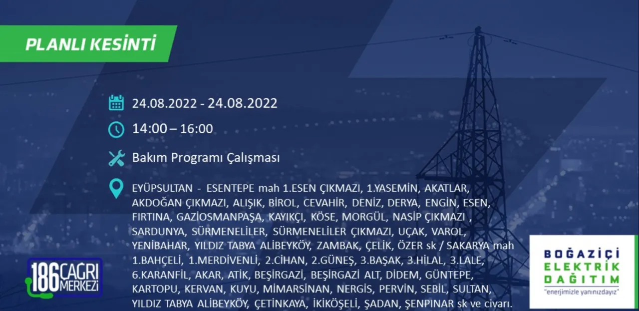 İstanbul Avrupa yakasında büyük elektrik kesintisi 19