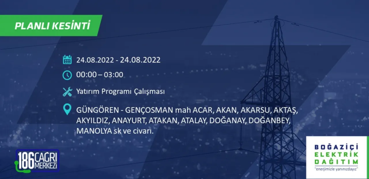 İstanbul Avrupa yakasında büyük elektrik kesintisi 8