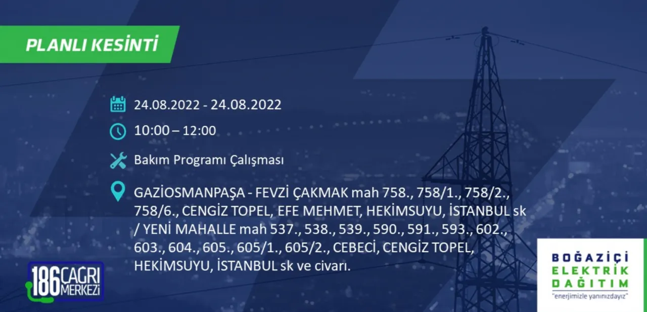 İstanbul Avrupa yakasında büyük elektrik kesintisi 13