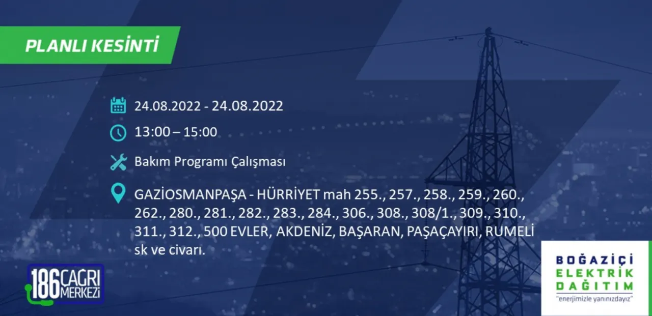 İstanbul Avrupa yakasında büyük elektrik kesintisi 11