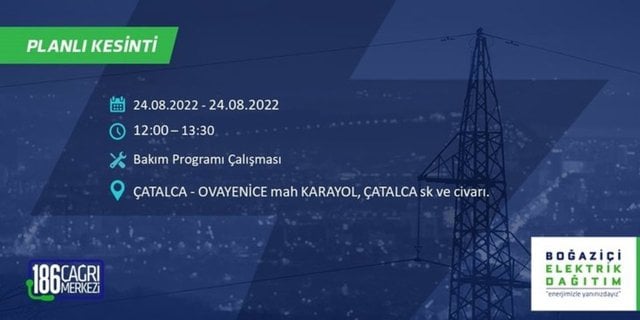 BEDAŞ elektrik kesintisini duyurdu. İstanbul'un yarısı karanlıkta kalacak 10